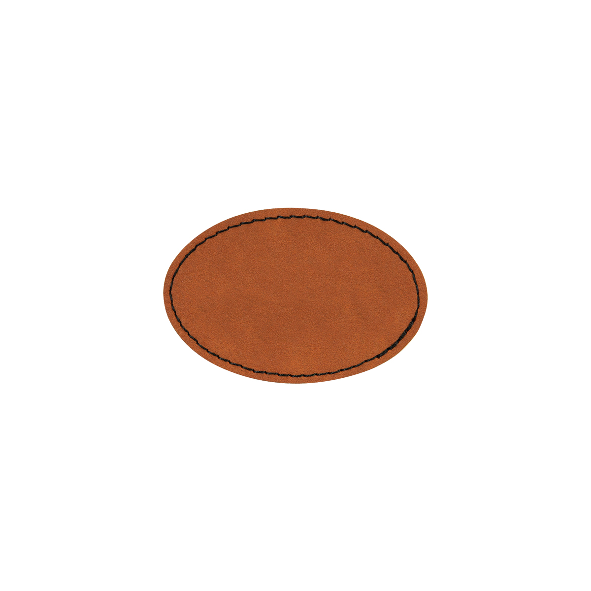 3" x 2" Rawhide Leatherette Oval Patch with Adhesive 3