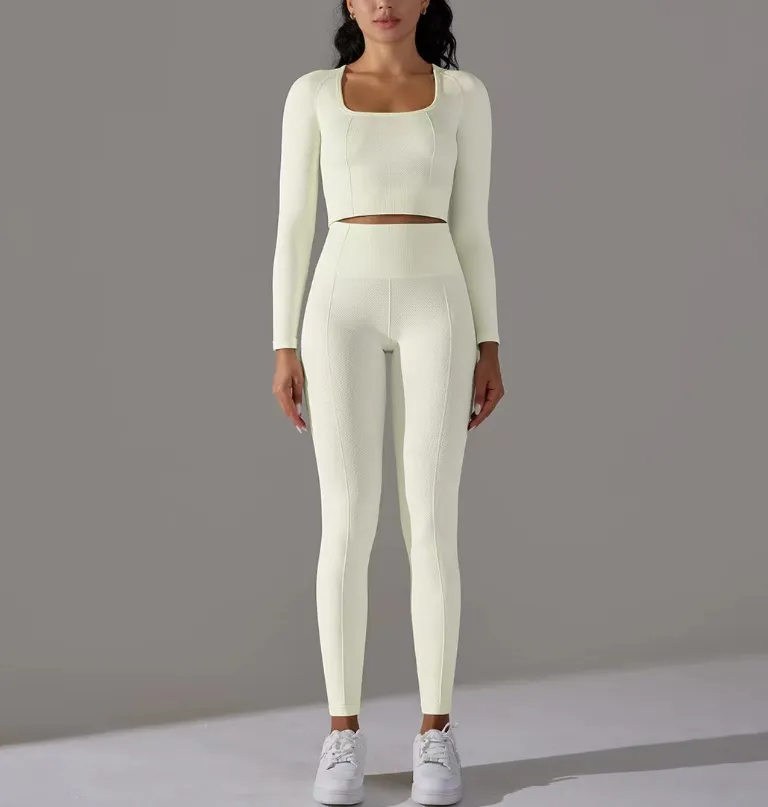 Fitness Yoga Long Sleeve High Waist Suit 7