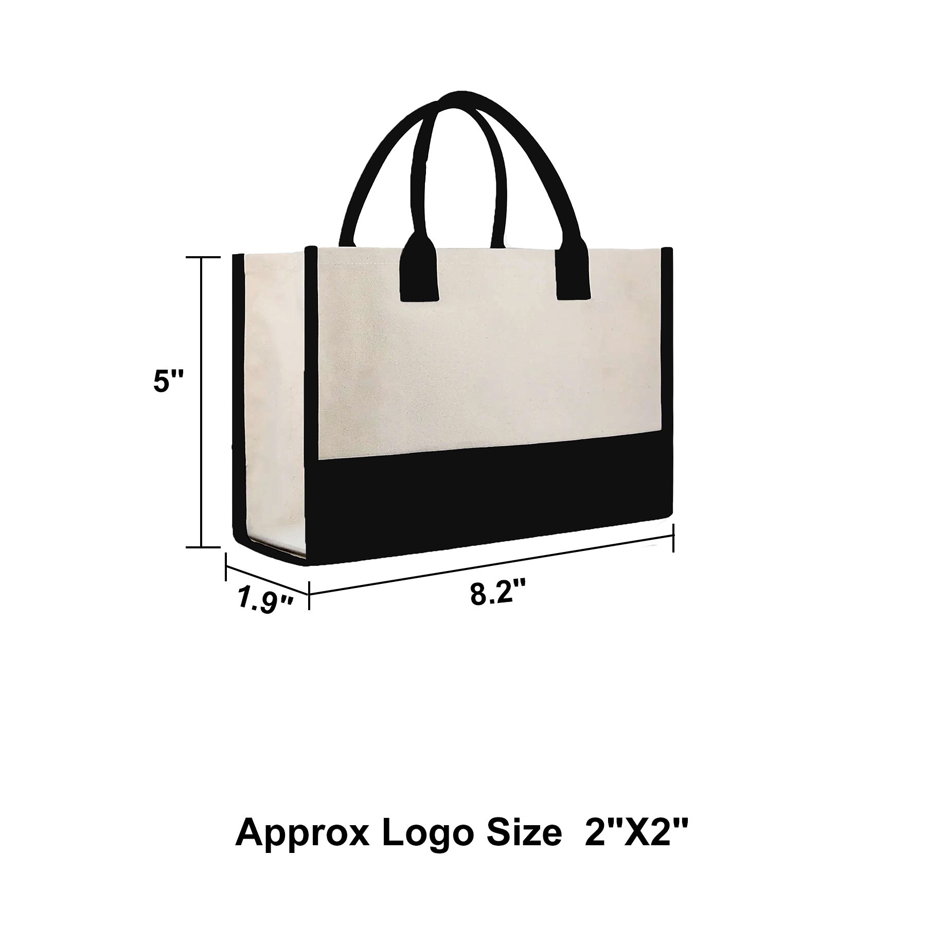 Canvas Beach Tote Bag, custom tote bag with logo imprint 2