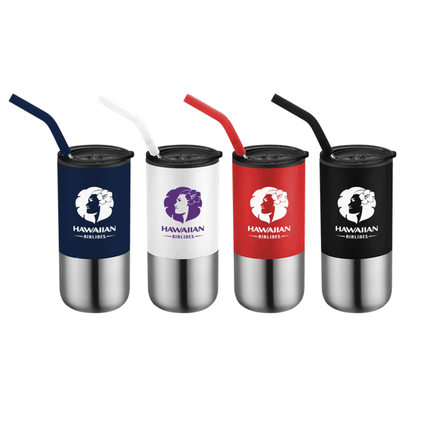 Destin 16oz Double Wall Tumbler w Straw 8