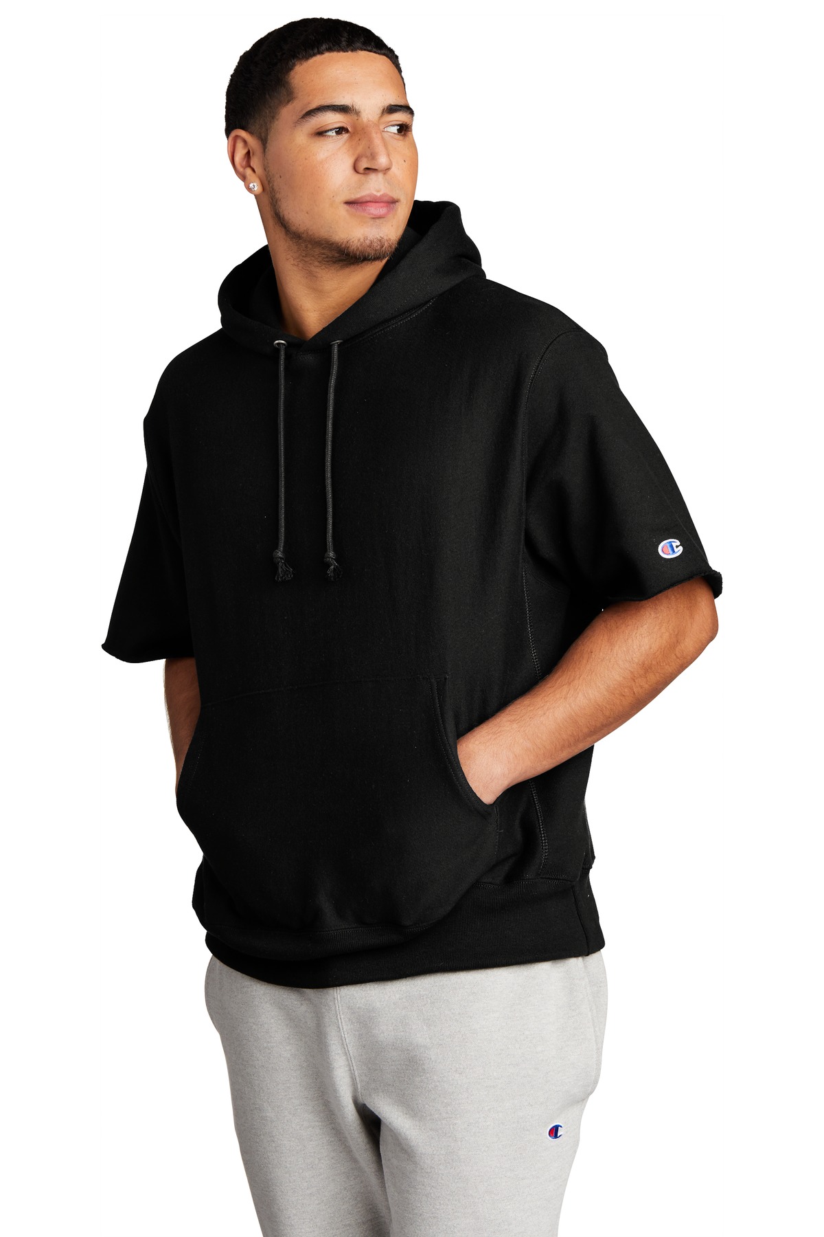 Champion Reverse Weave Short Sleeve Hooded Sweatshirt S101SS, custom hoodie or sweatshirt with logo imprint 12