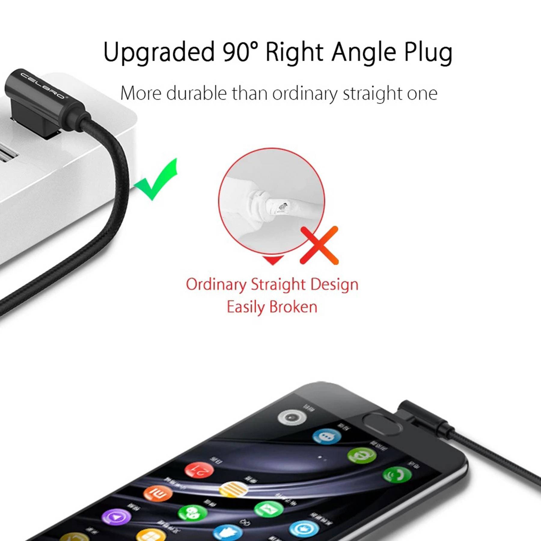 90 Degree Elbow Fast Charging Cable 4
