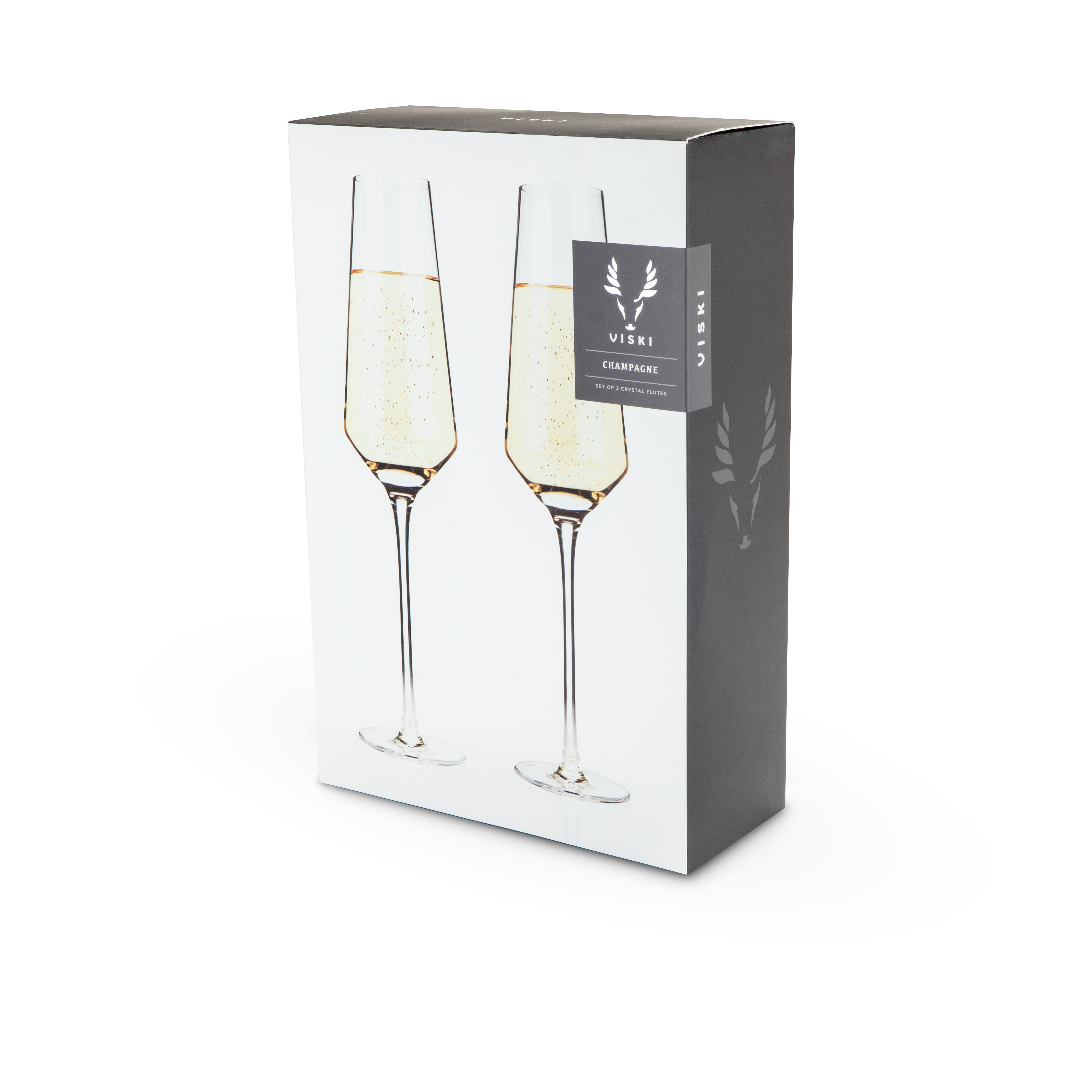 Viski® Raye Angled Crystal Champagne Flute, set of 2 6