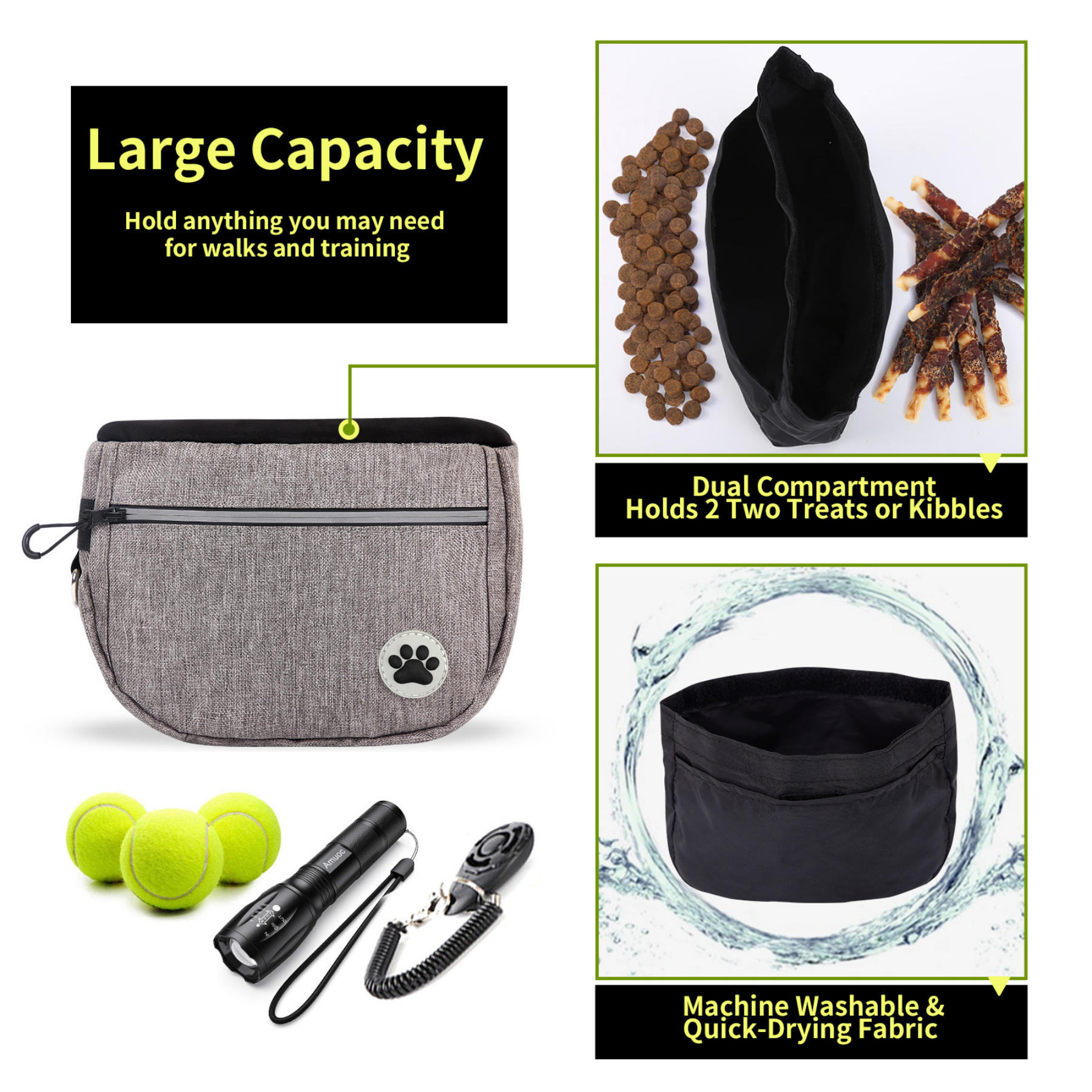 Pack Up Pouch Dog Treat Training Waist Belt, Bag Dispenser 3