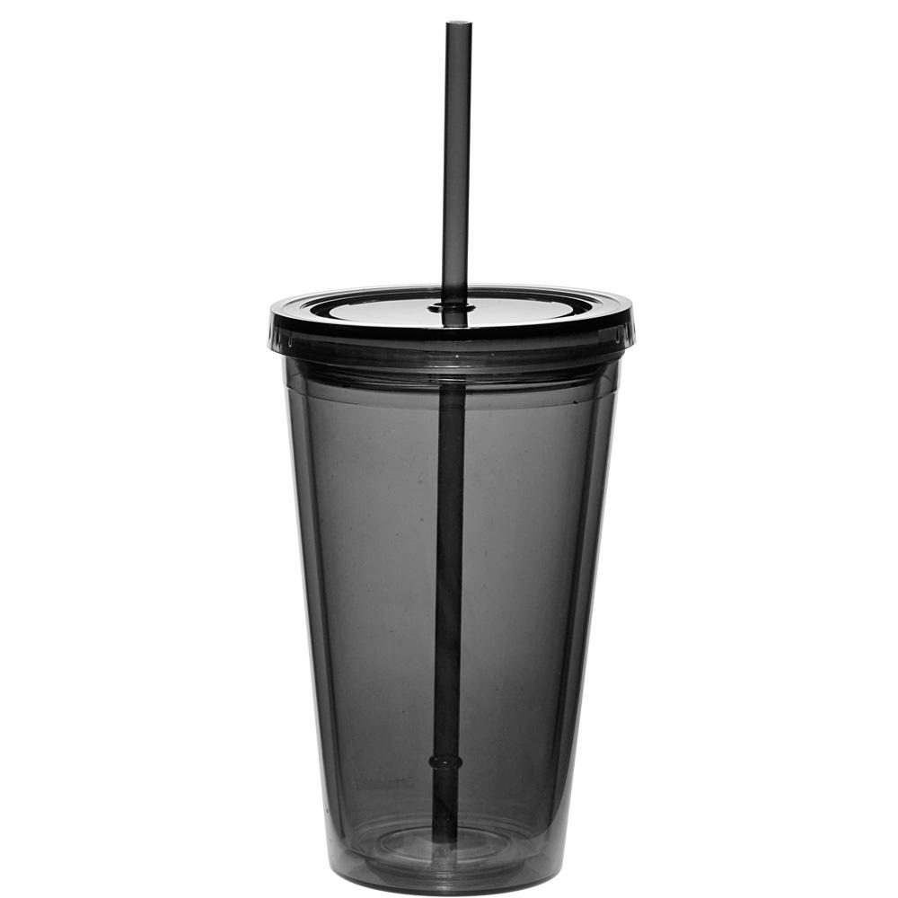 16 oz Double Wall Acrylic Tumbler with Straw 2