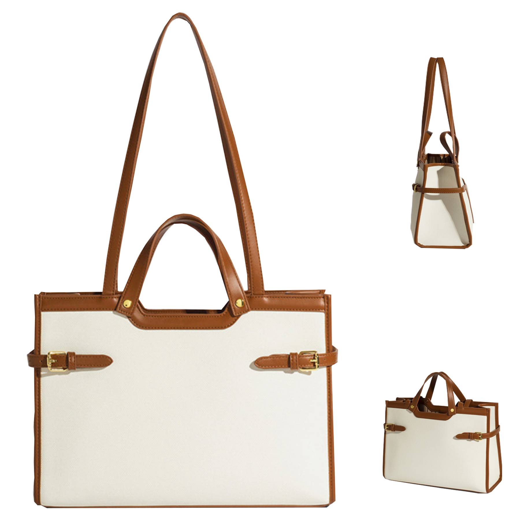 Stylish PU Business Work Tote Bag for Women 4