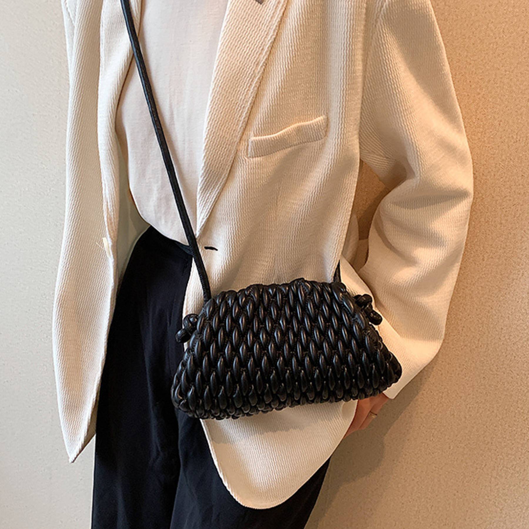PU Crossbody Purse Quilted Clutch Handbag for Women 1