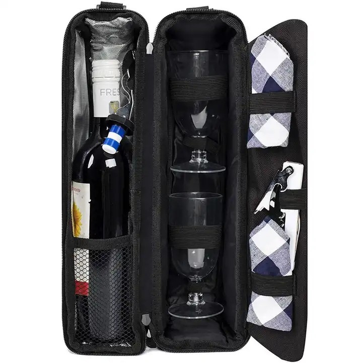 Custom Premium luxury Portable Wine Tote Bag 3