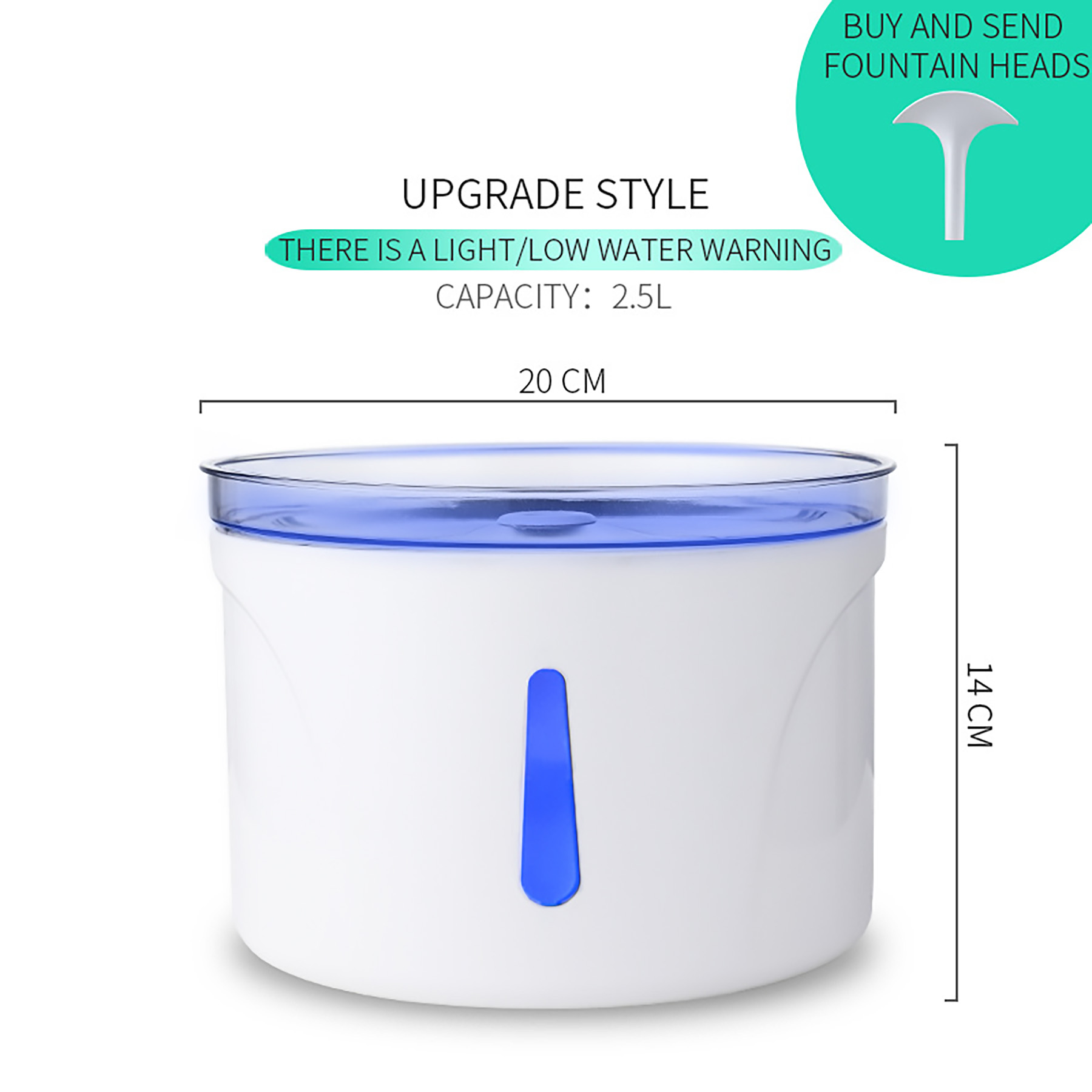 Abs Automatic Circulating Pet Water Feeder 2
