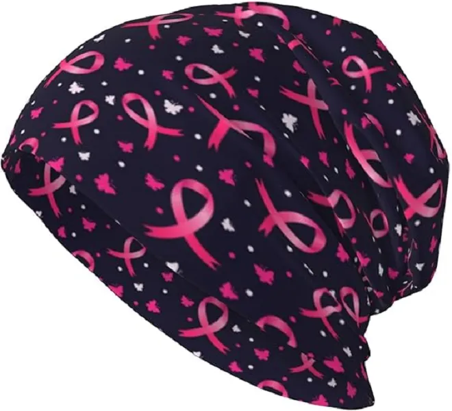Breast Cancer Slouchy Beanie Hats 6