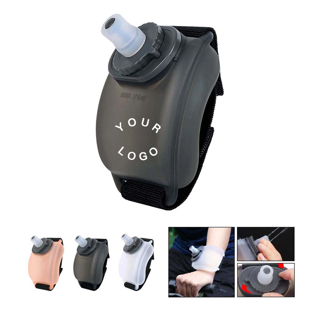 Silicone Wrist Water Bottle for Running and Fitness 5