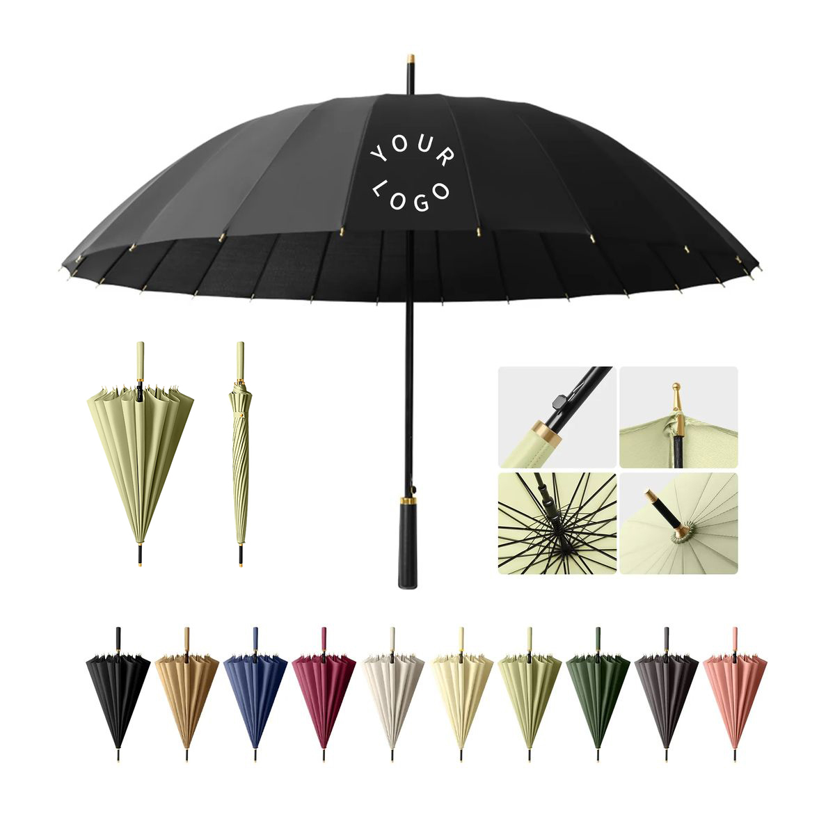 Durable Percussion Cloth Umbrella with Alloy Frame 4