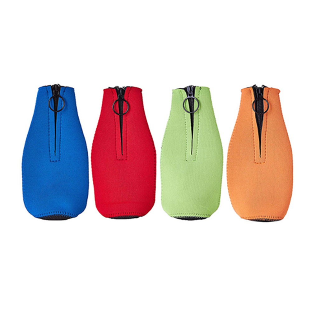 Zip-Up Neoprene Beer Bottle Sleeve Coolie 2