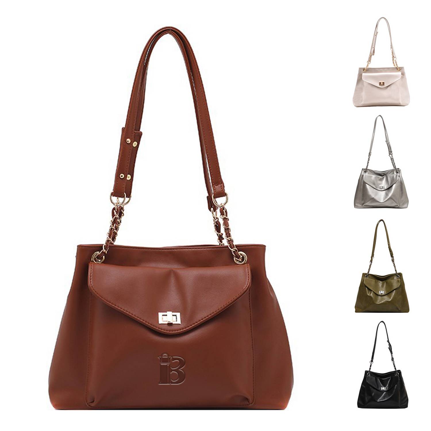 PU Leather Large Capacity Tote bag For Women, custom tote bag with logo imprint 5