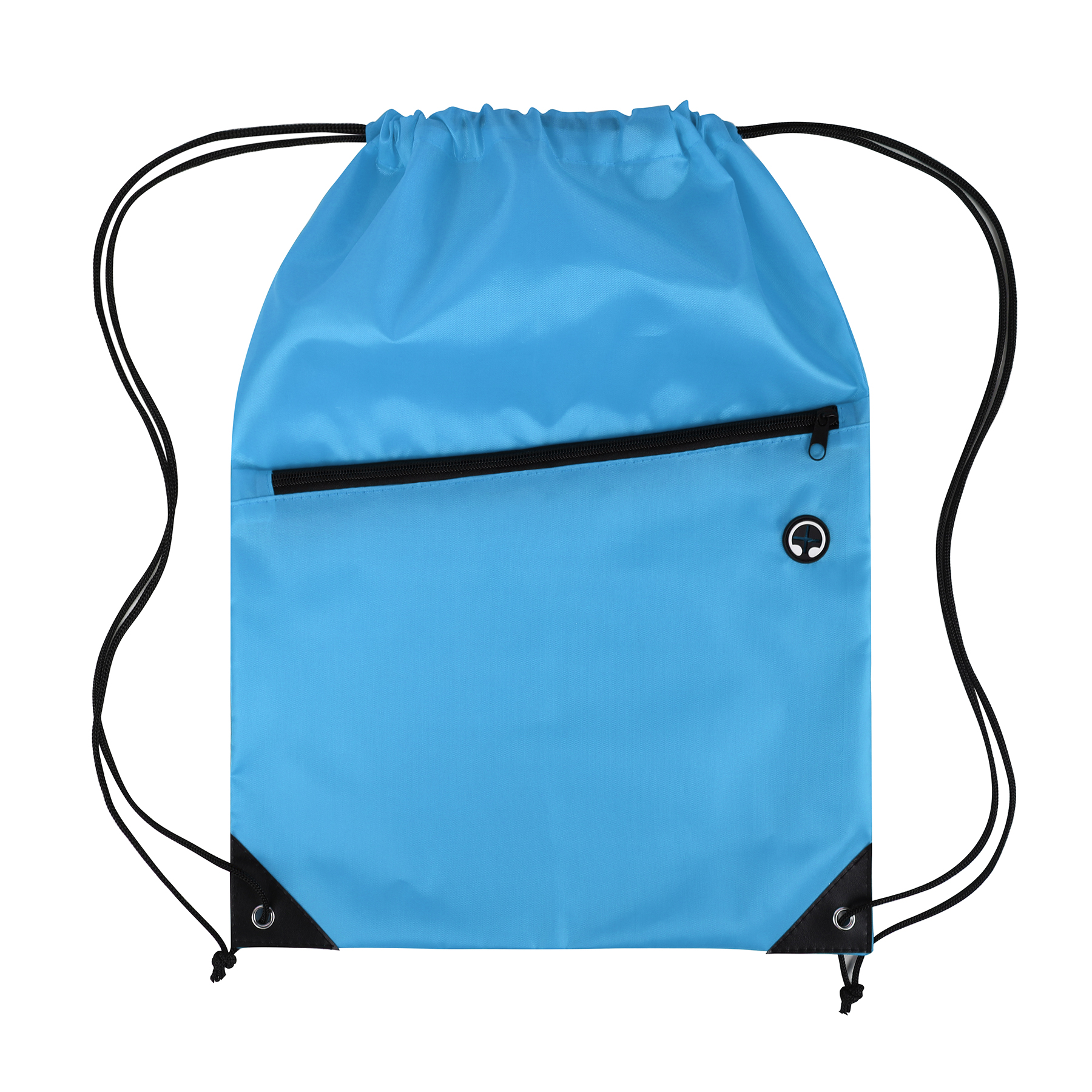 Drawstring Backpack with Front Zipper Pocket 11