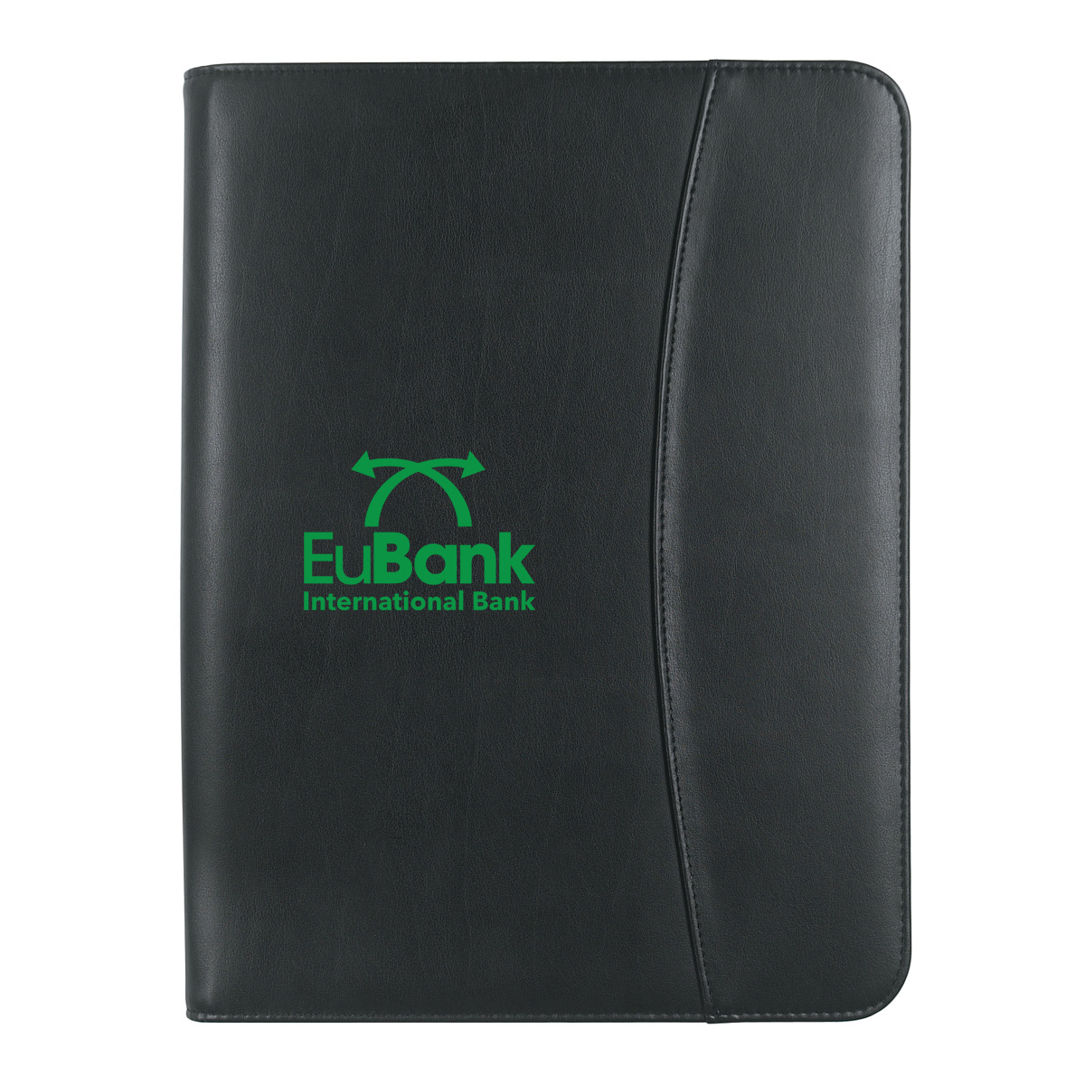 Leather Look 8 ½" x 11" Zippered Portfolio With Calculator 3