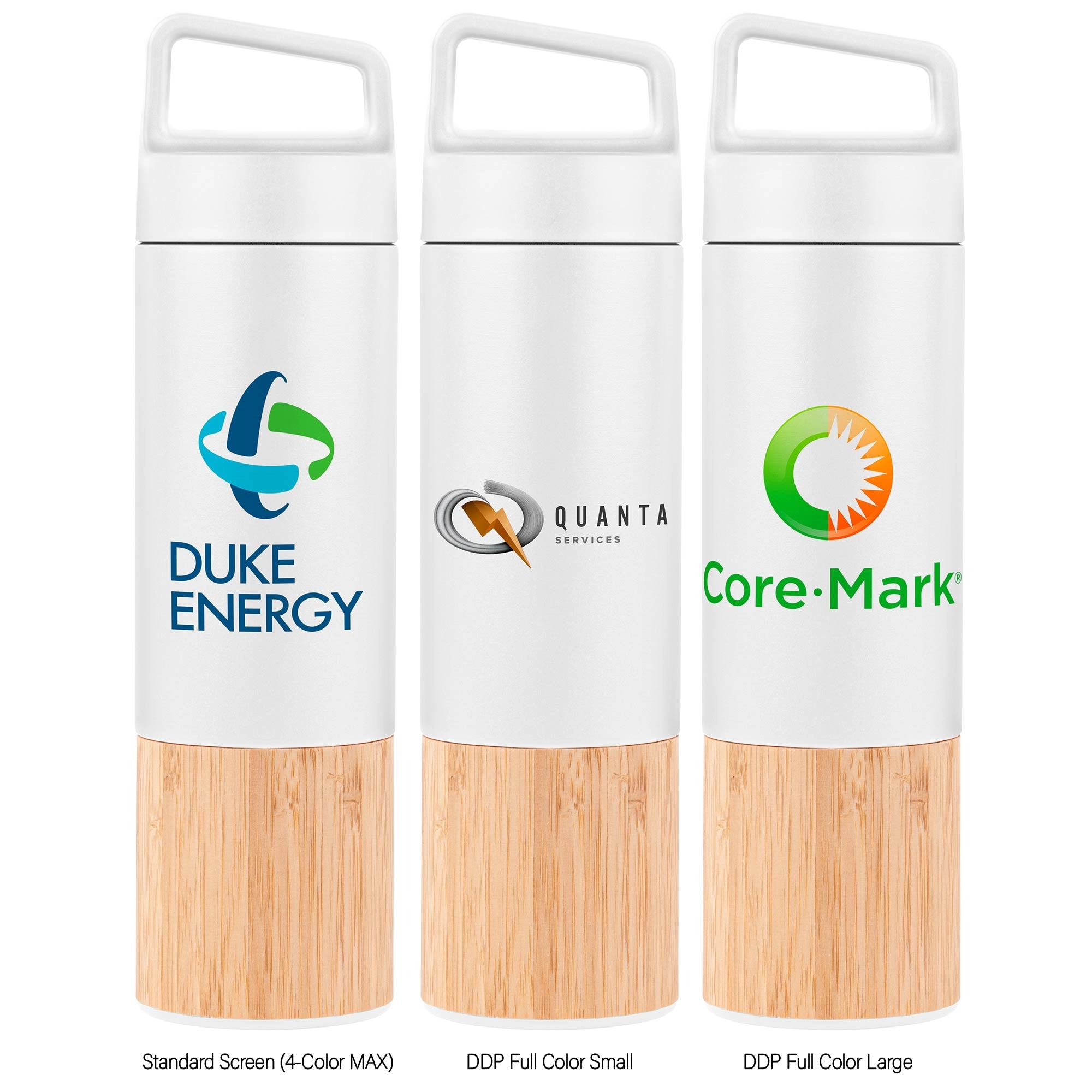 20oz. Bamboo-Wrapped Insulated Water Bottle with Handle & Po 3