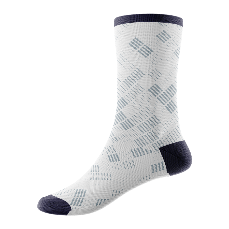 Jacquard Weave 144-Needle Cotton-Blend Quarter Socks w/