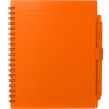 FSC® Recycled 5.5” x 7” Spiral Notebook w/ RPET Pe 38