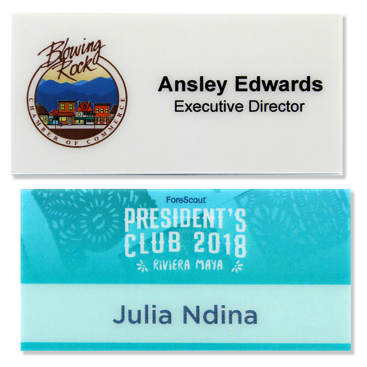 The Apollo full color name badge. 1.5"x3" 5