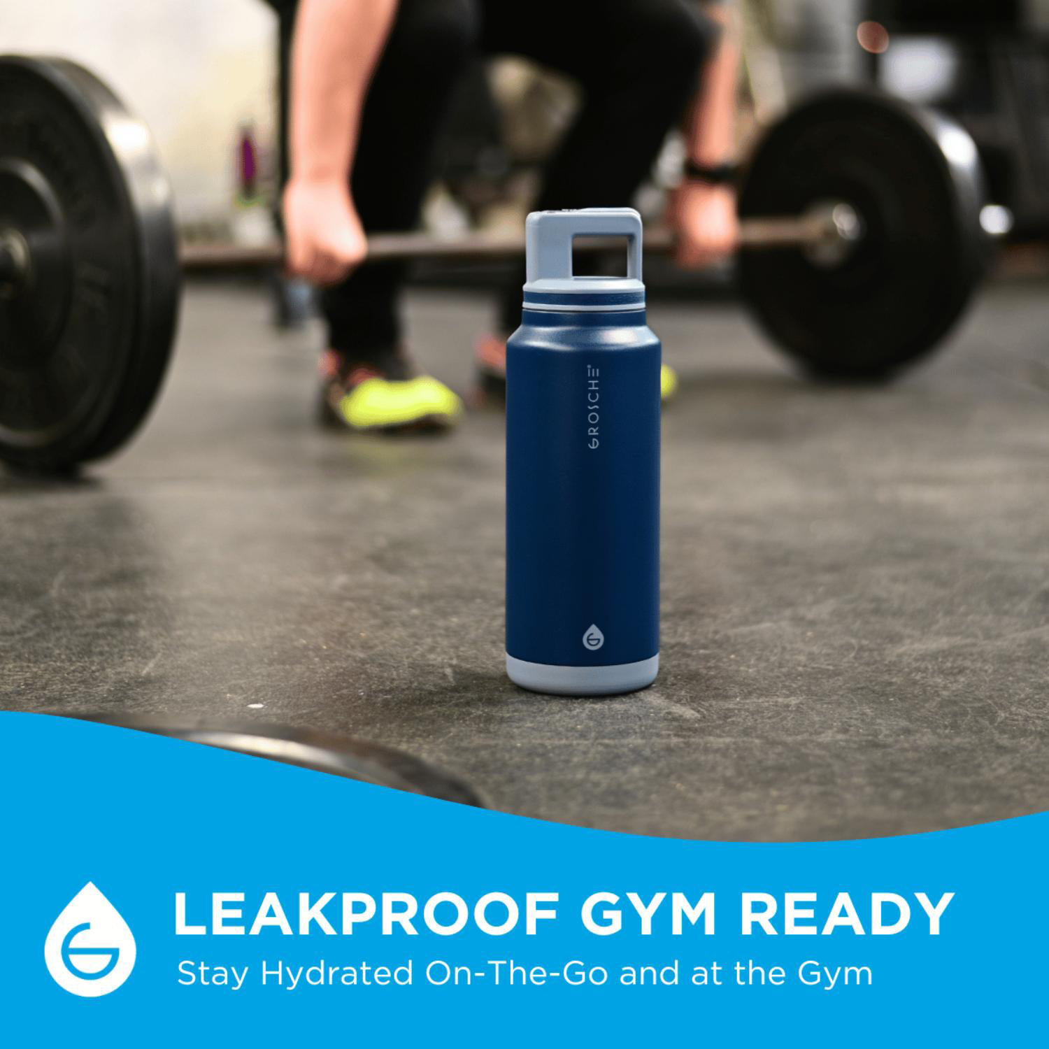 40 oz. GROSCHE® ALPINE Flip 'N Sip Insulated Water Bottle With Straw 1