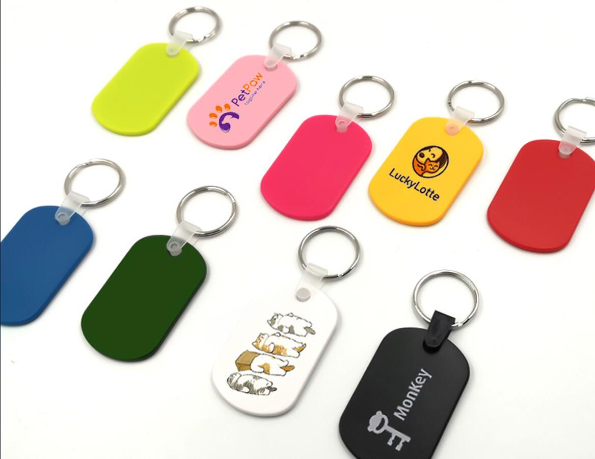Oval Shape Soft Plastic Keychain 2