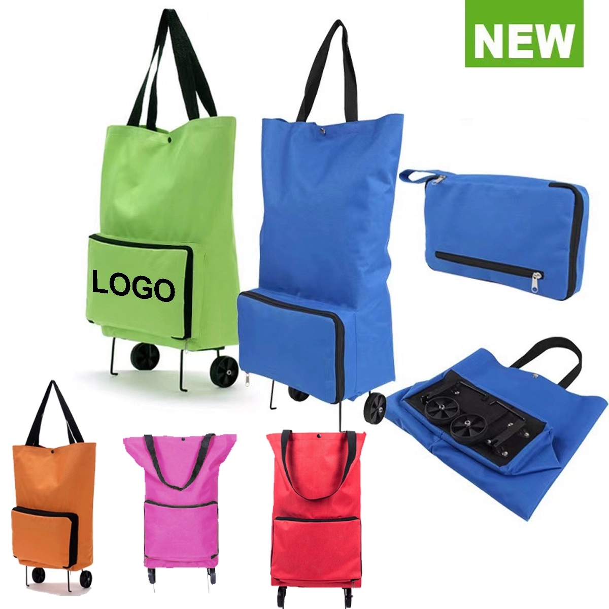 Collapsible Foldable Rolling Shopping Bag 2