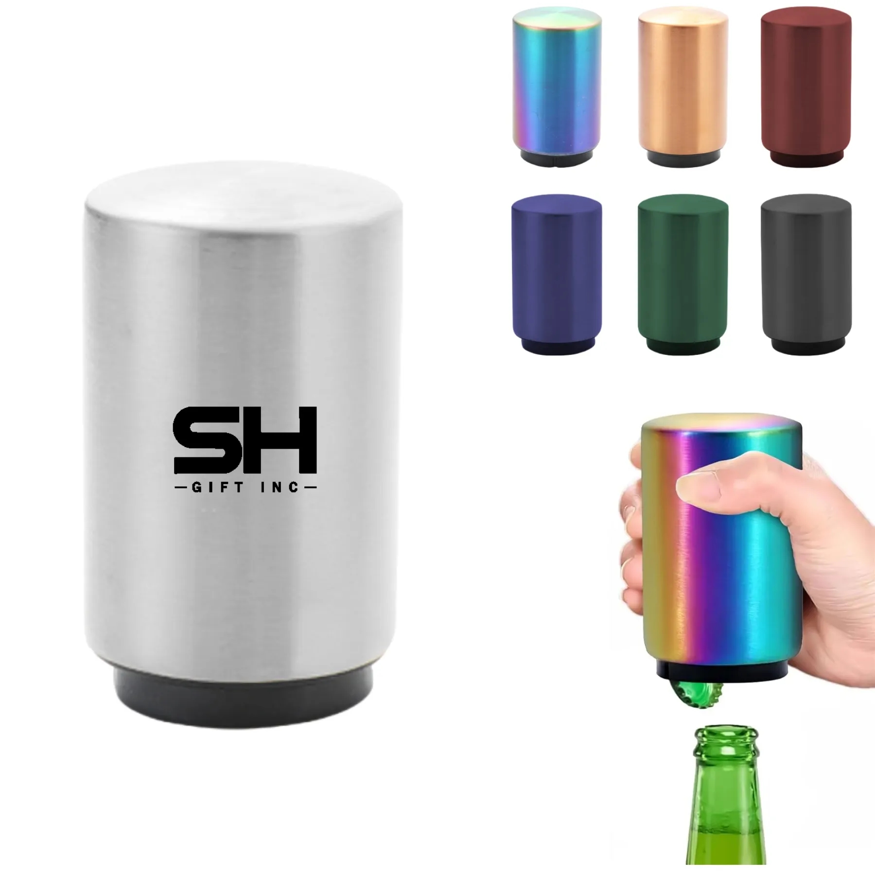 Magnetic Bottle Opener with Automatic Cap Catcher, custom kitchen gadget with logo imprint 5