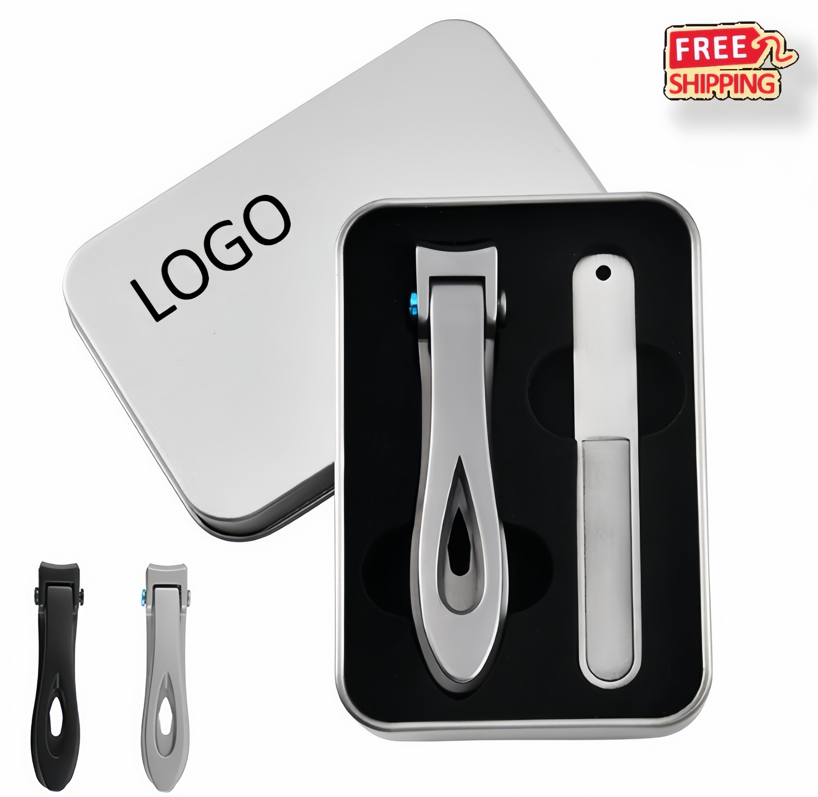 Wide Jaw Stainless Steel Nail Clippers for Thick Nails Professional Heavy Duty Set 1