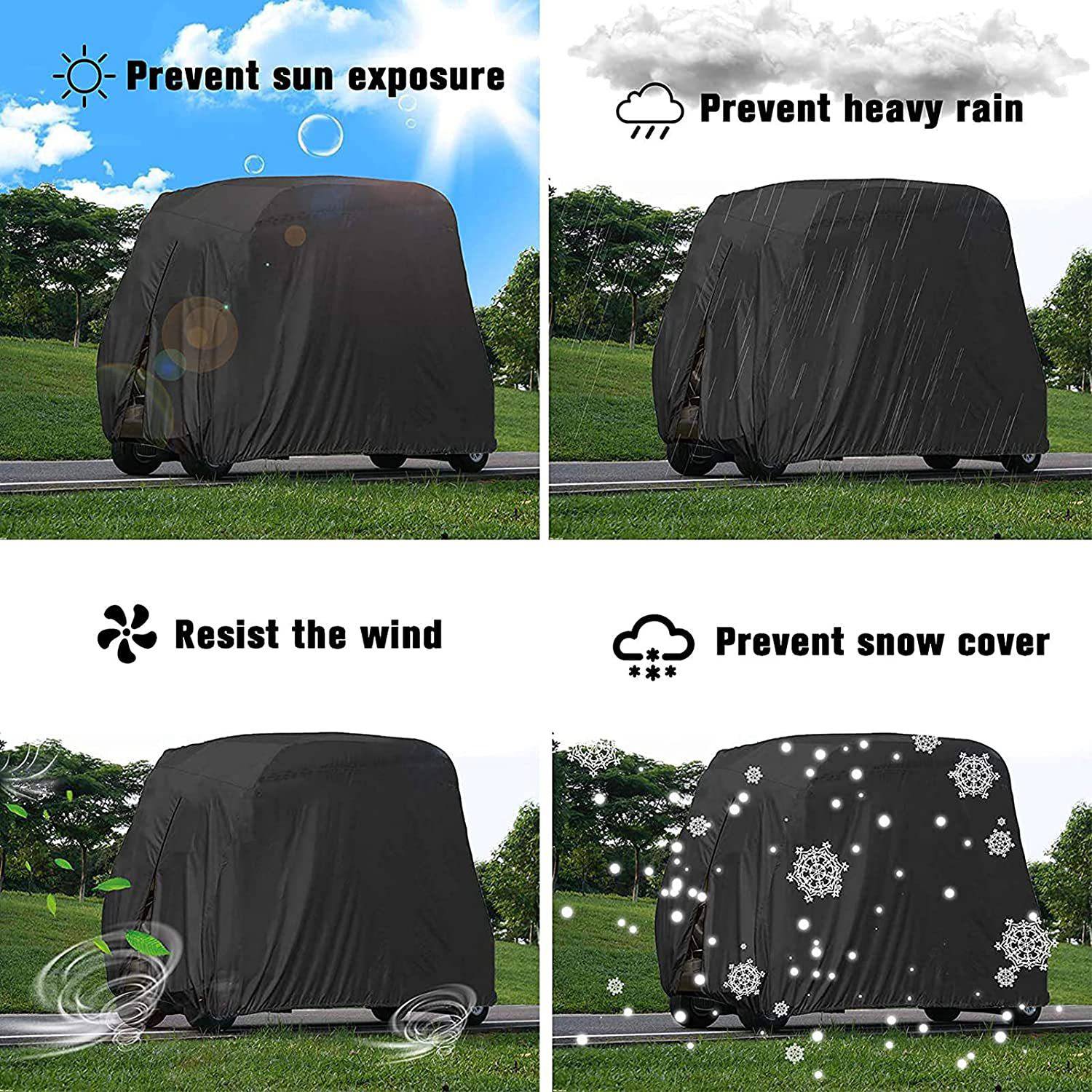 Oxford Cloth Golf Cart Cover– Weatherproof & Easy to Install 5