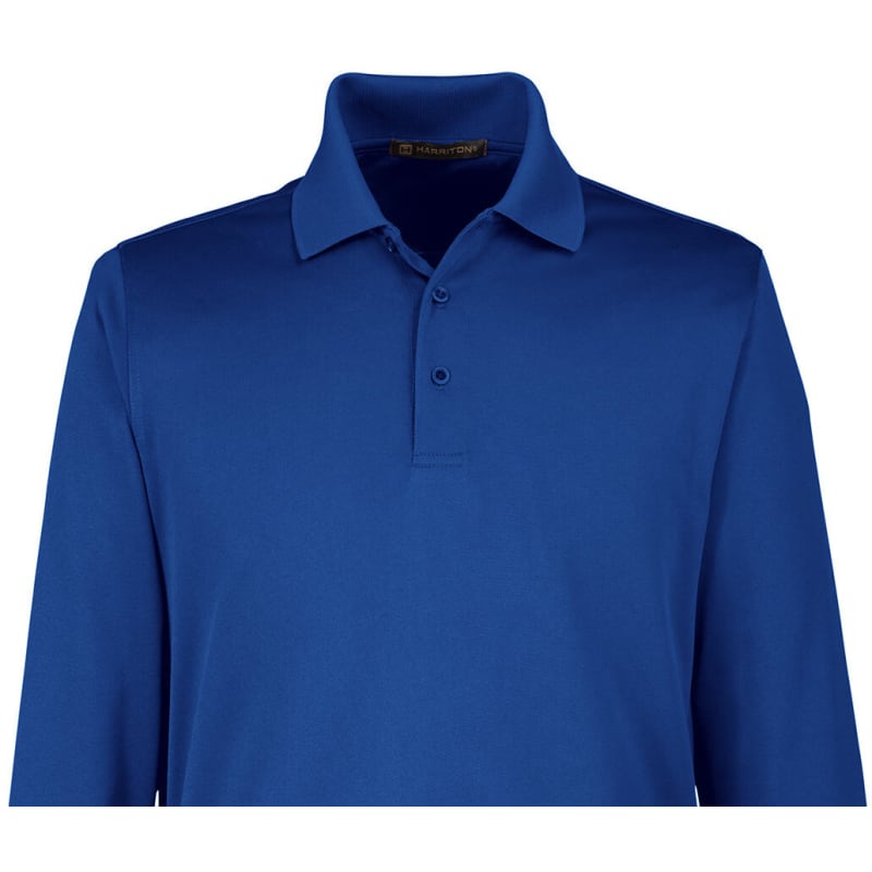 Harriton Men's Advantage Snag Protection Plus IL Long Sleeve Polo 12