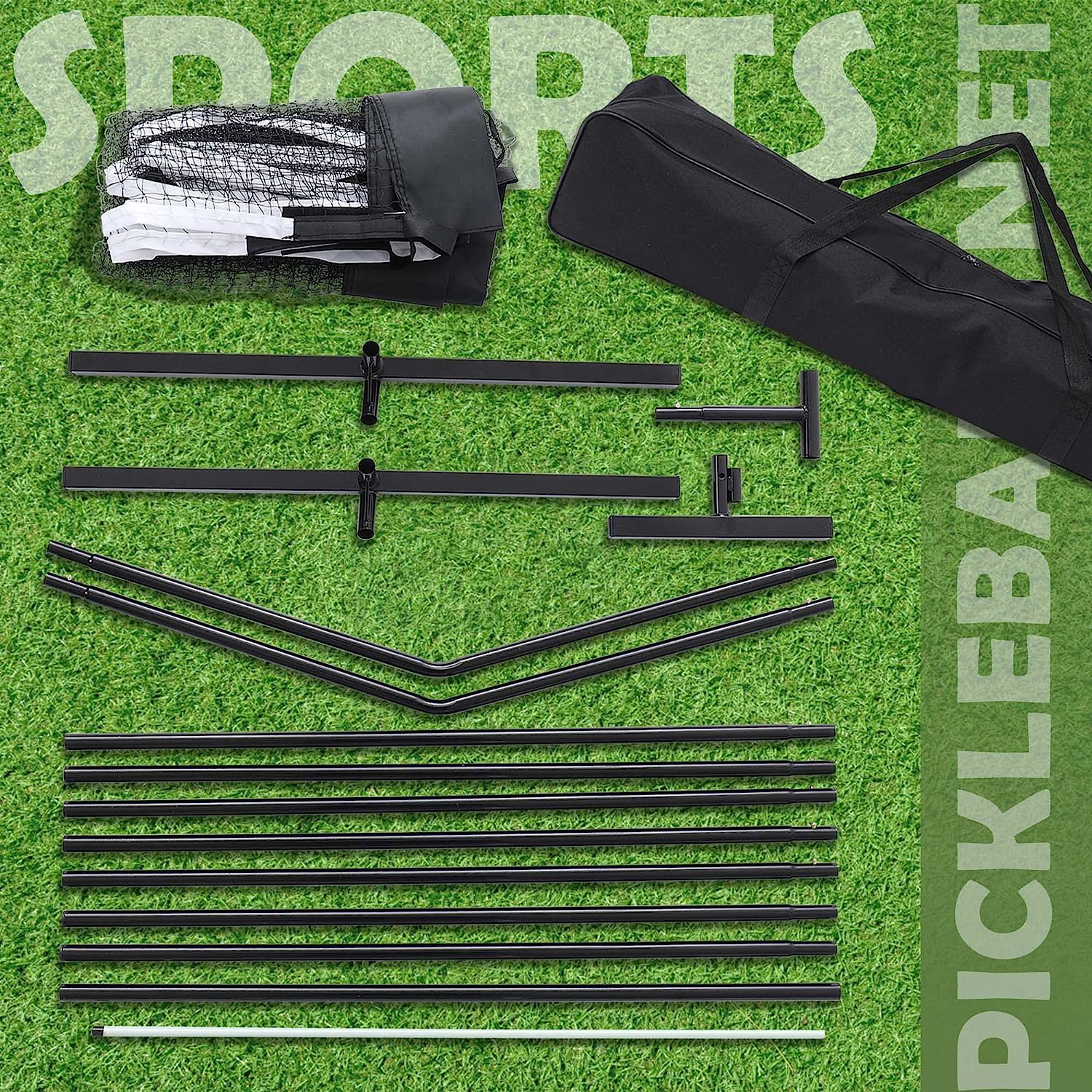 Pickleball Rack w/ Iron Stand & Carrying Bag 7