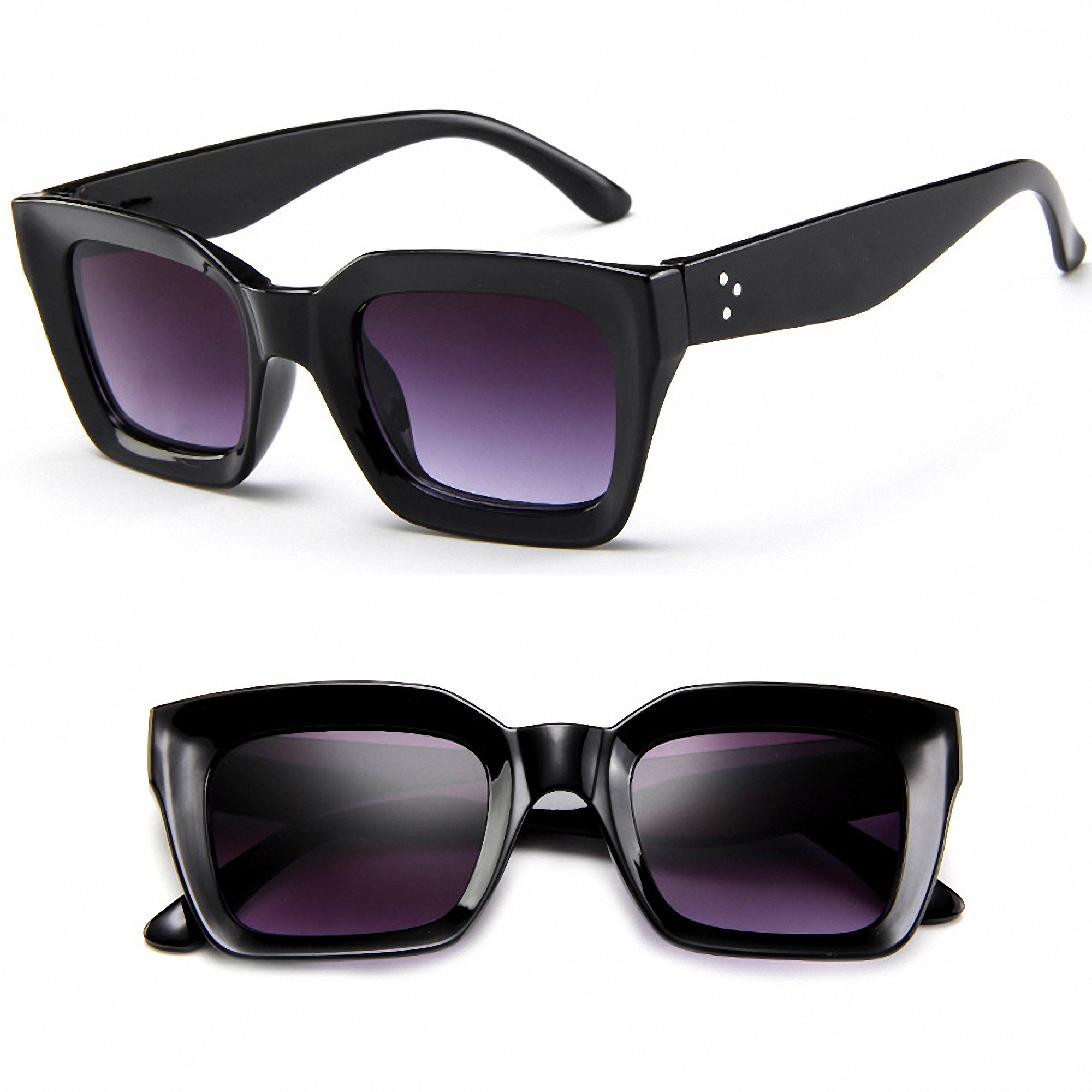 Unisex Classic Square-Frame Sunglasses for Adults 4