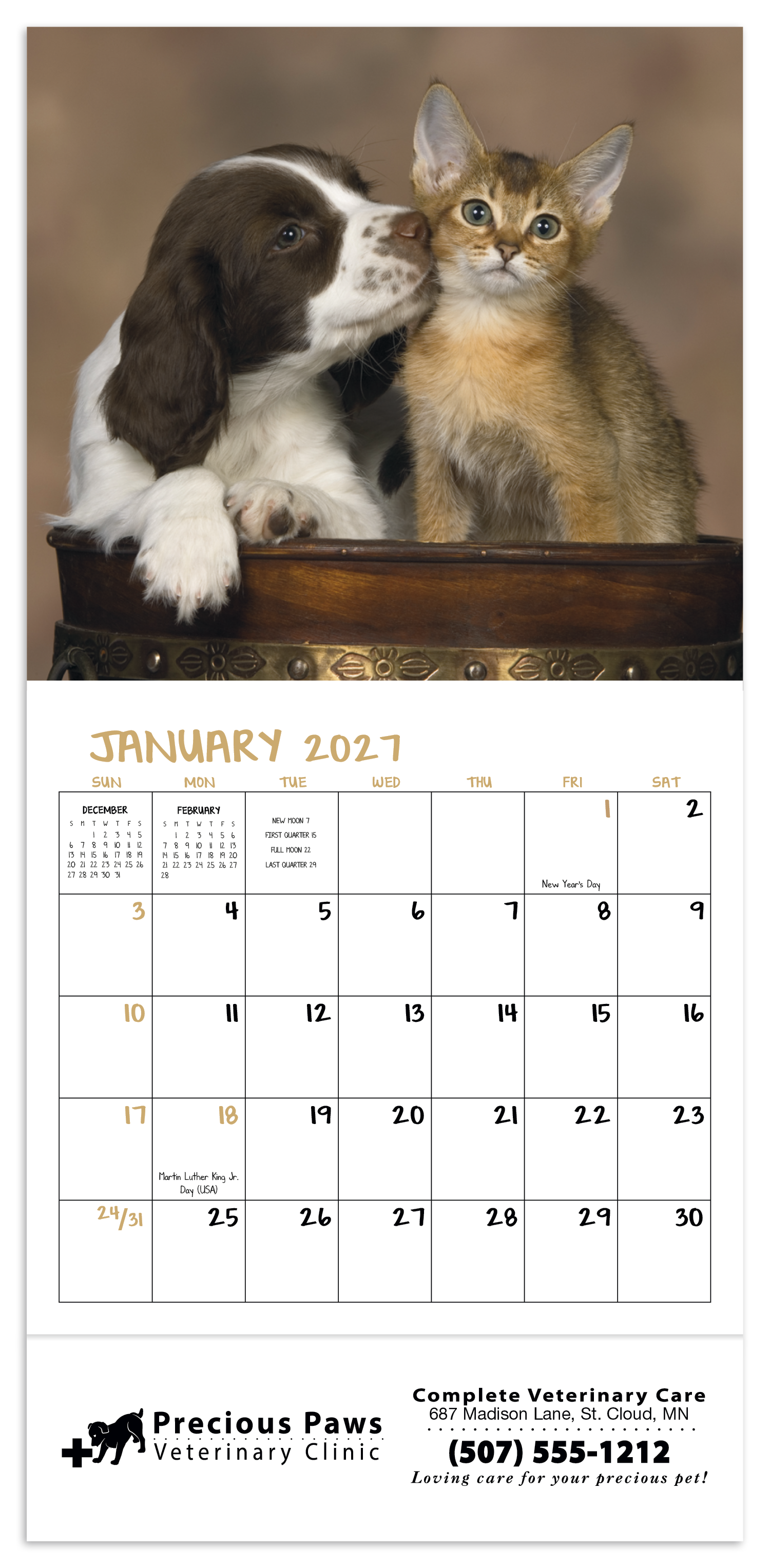 Good Value™ Puppies & Kittens - Mini Calendar 40