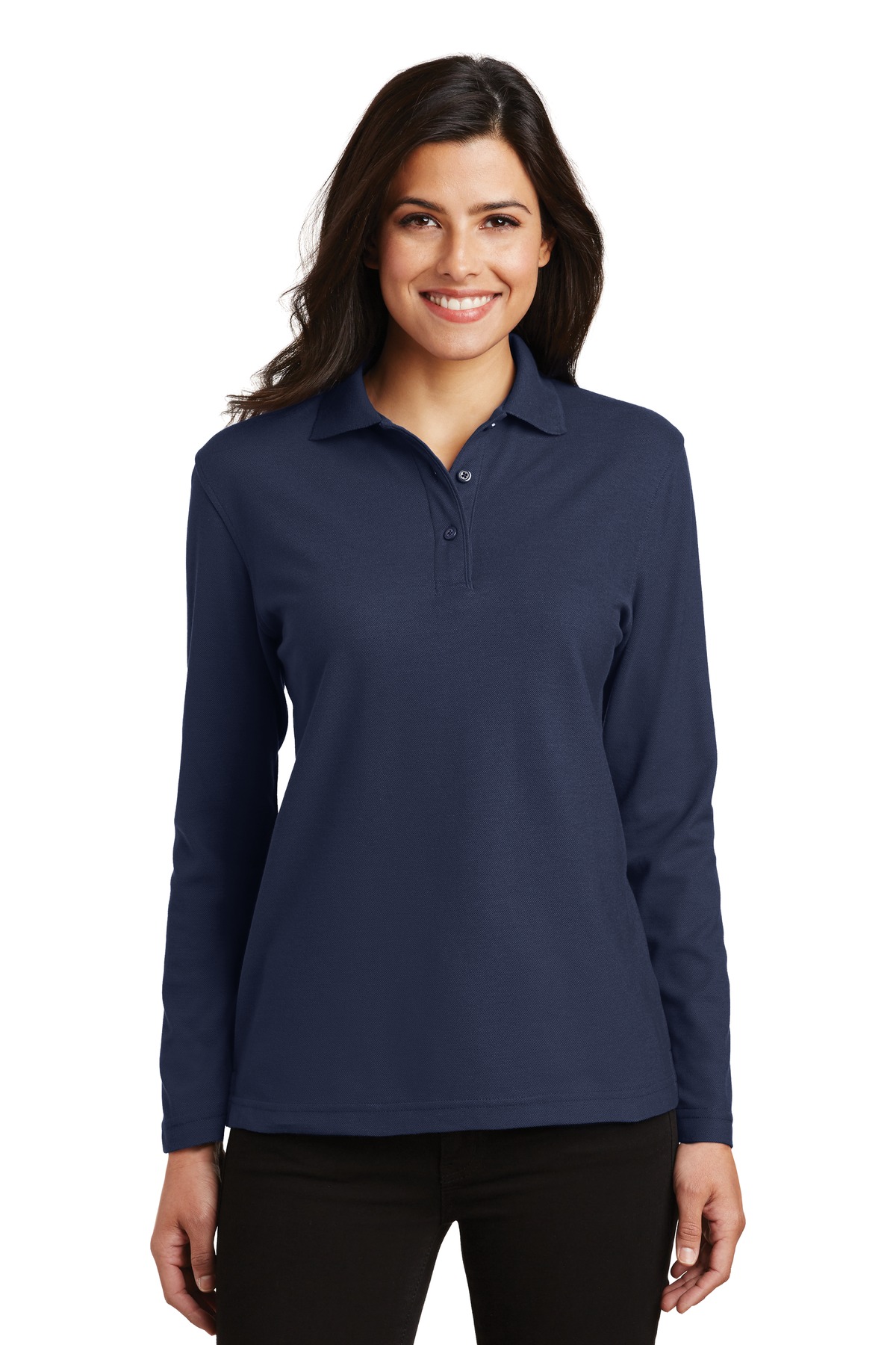 Port Authority Women's Silk Touch Long Sleeve Polo. L500LS 5