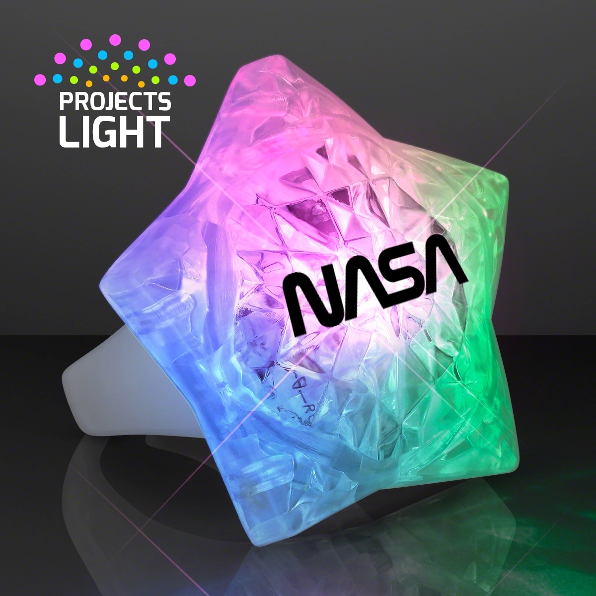 Light Up Crystal Star LED Ring 6