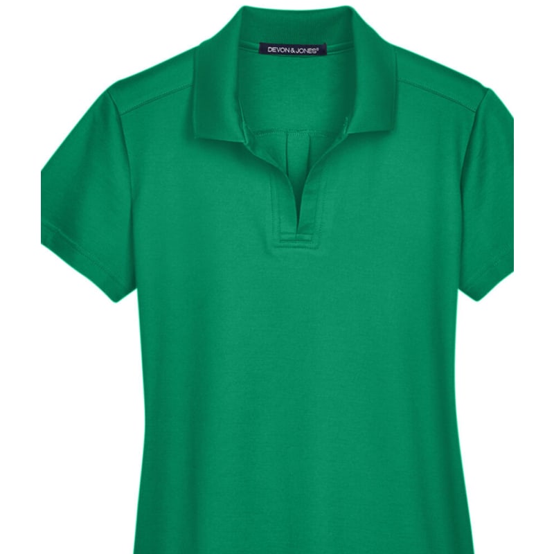 Devon & Jones CrownLux Performance™ Ladies' Plaited Polo 4