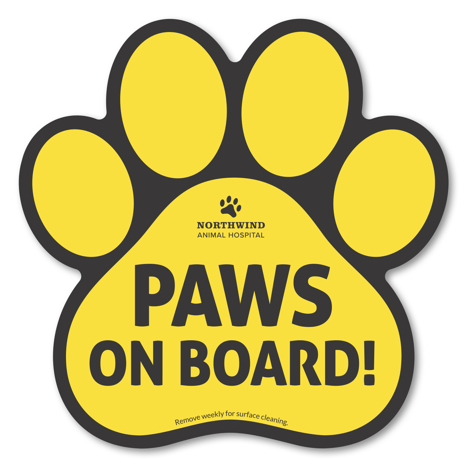 Paw Print Car Magnet 5.75 x 5.75 4