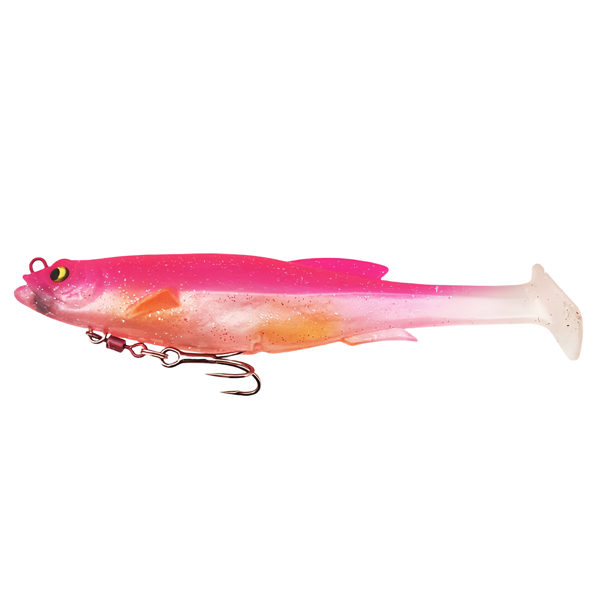 21g Lead-Free T-Tail Swivel Soft Bait Fishing Lure with Treble Hook for Saltwater 8