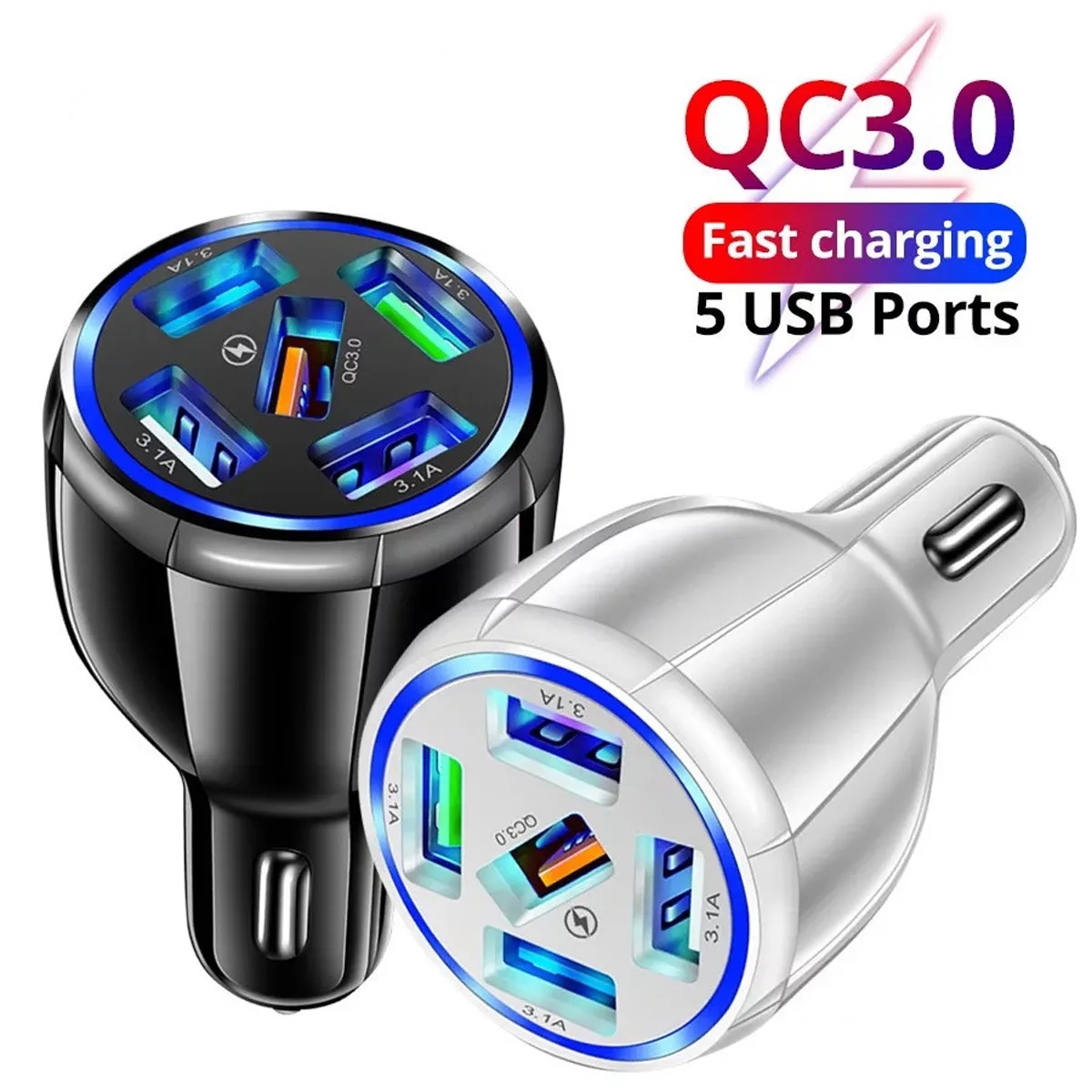 5-Port USB Fast Car Charger 2
