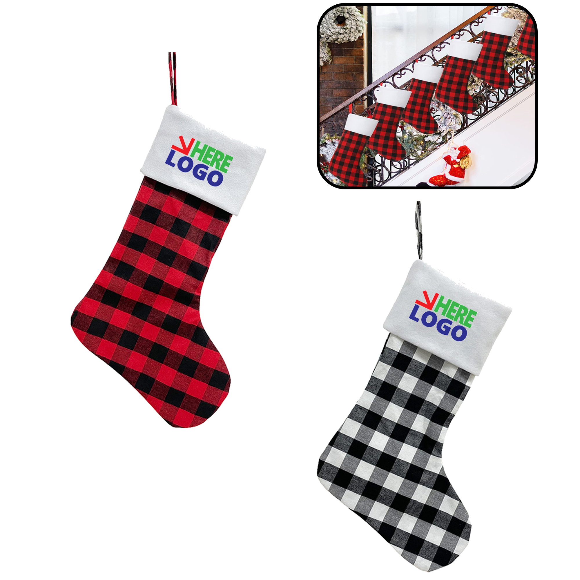 MOQ 20 PCS Christmas Hanging Sock 1