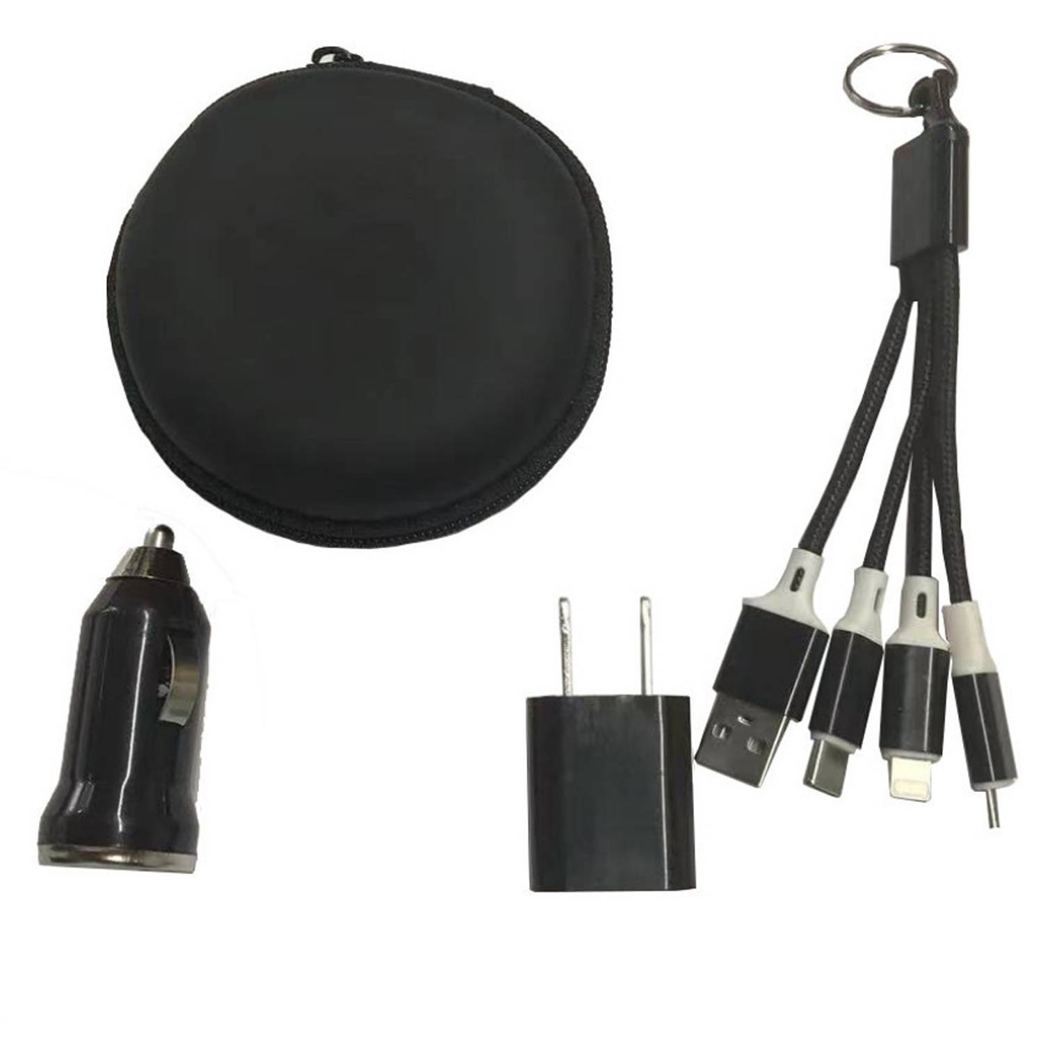 3-in-1 Travel Charger Kit with Wall Plug, Car Adapter&Cable 4