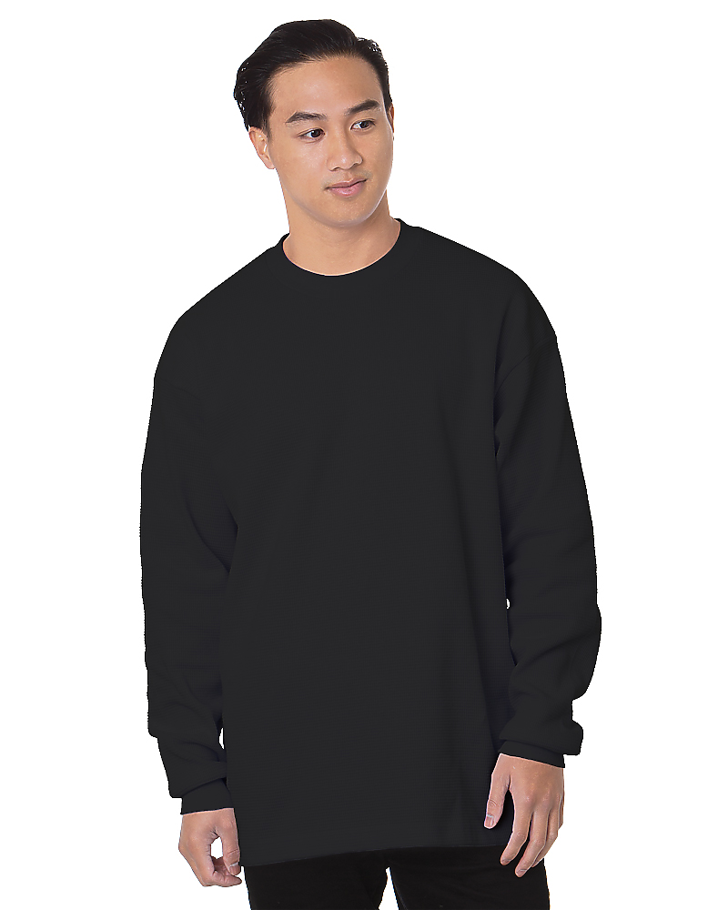 Heavyweight Waffle Knit Thermal, custom hoodie or sweatshirt with logo imprint 3