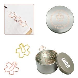Flower Shaped Paper Clips In Tin Box 4
