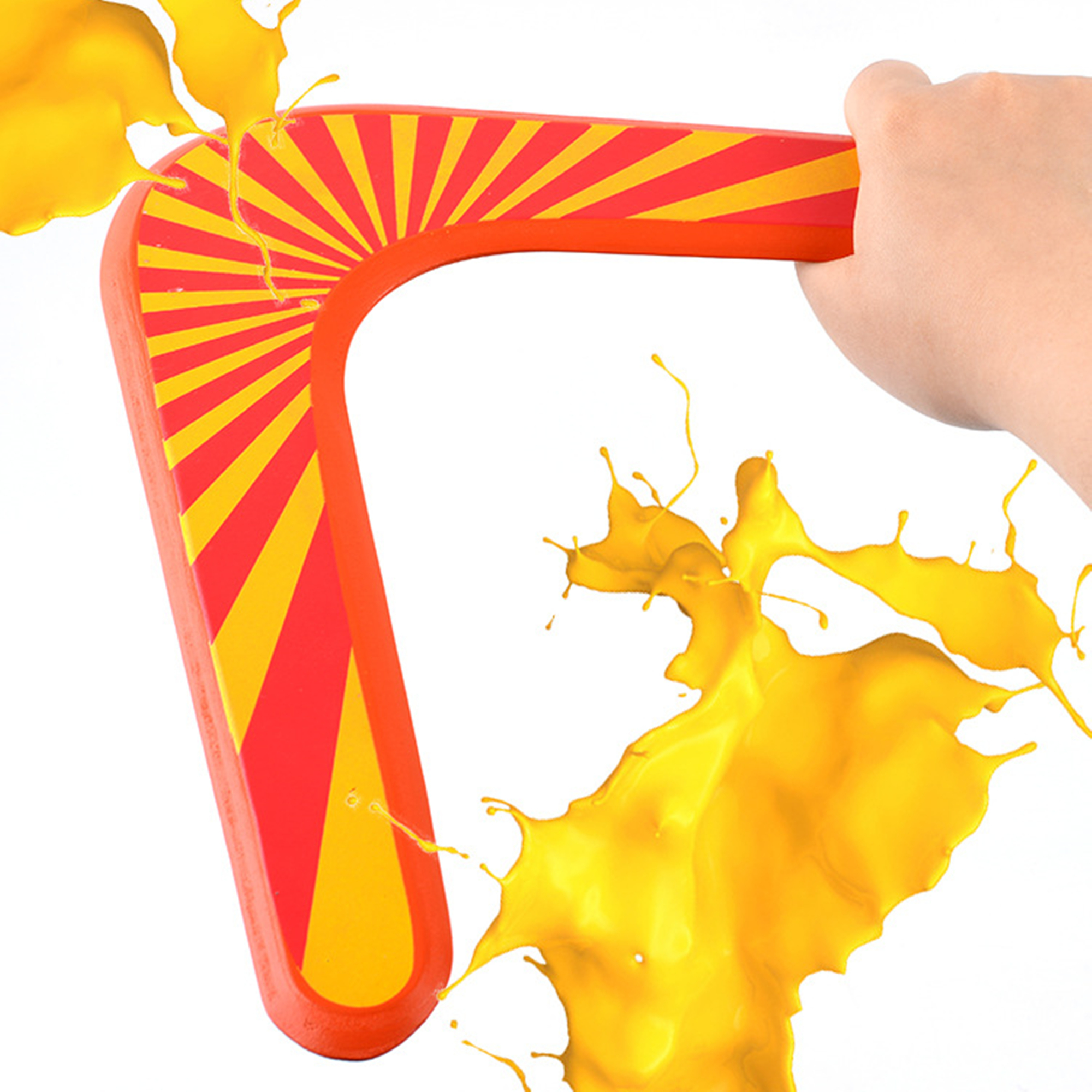 Wooden Returning Boomerang Orange 5