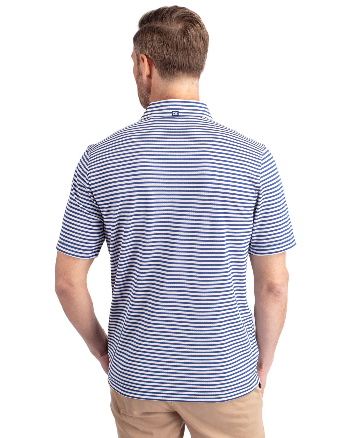 Cutter & Buck Virtue Recycled Stripe Featherlight Pique Mens Big & Tall Polo Big & Tall 19
