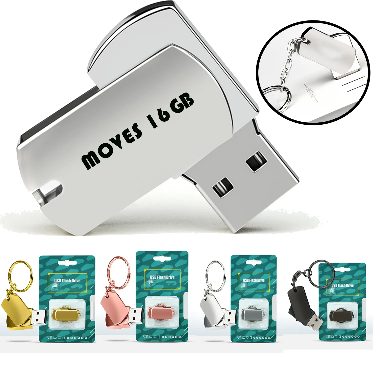 16GB Rotating USB Flash Drive 2