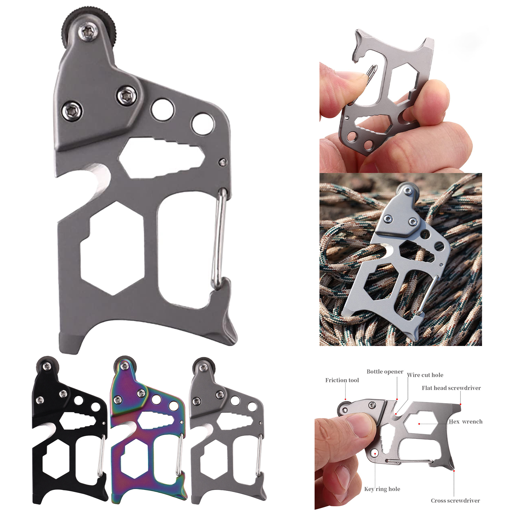 8 in 1 Multitool Multi Tool keychain
