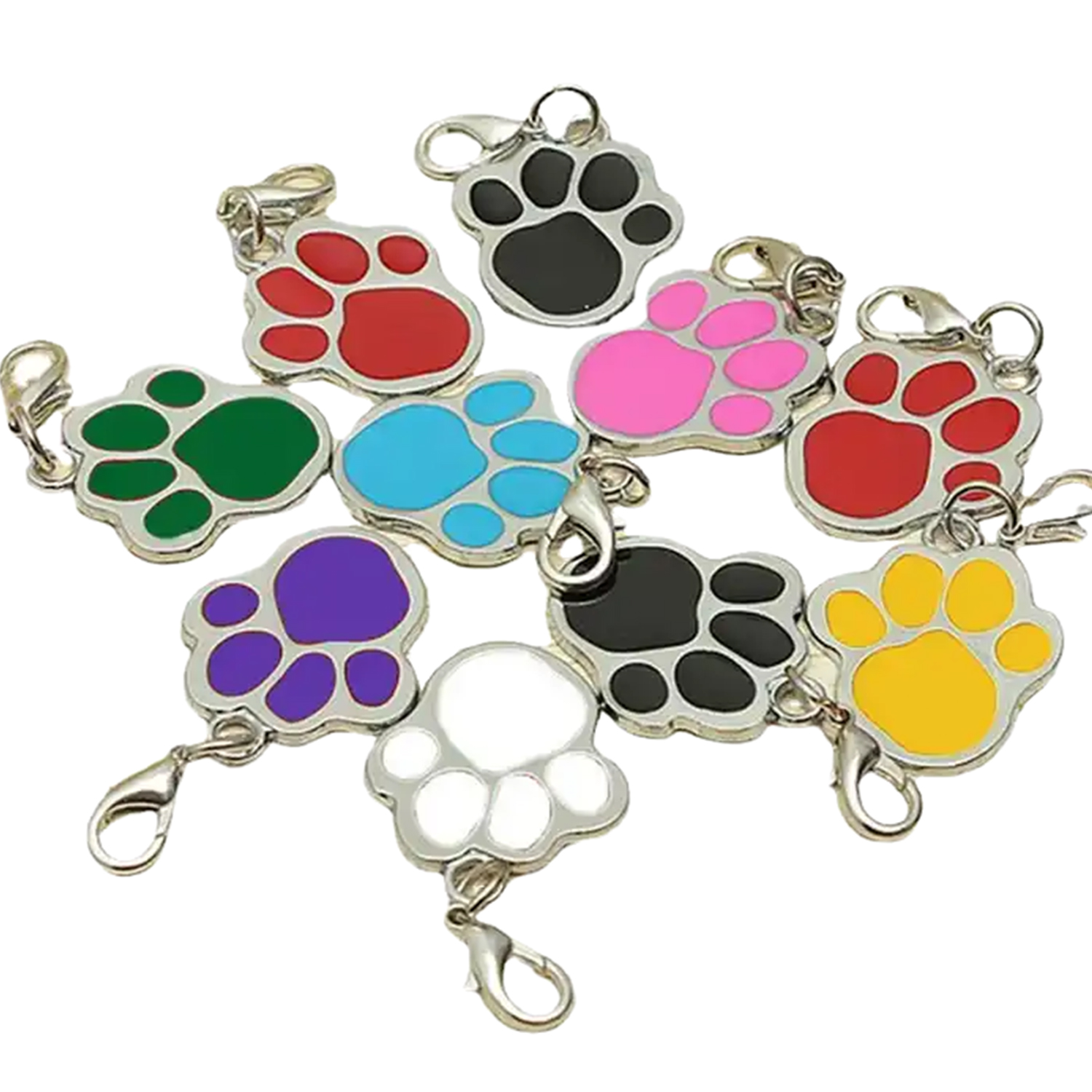 Paw Shaped Zinc Pet Tag 2