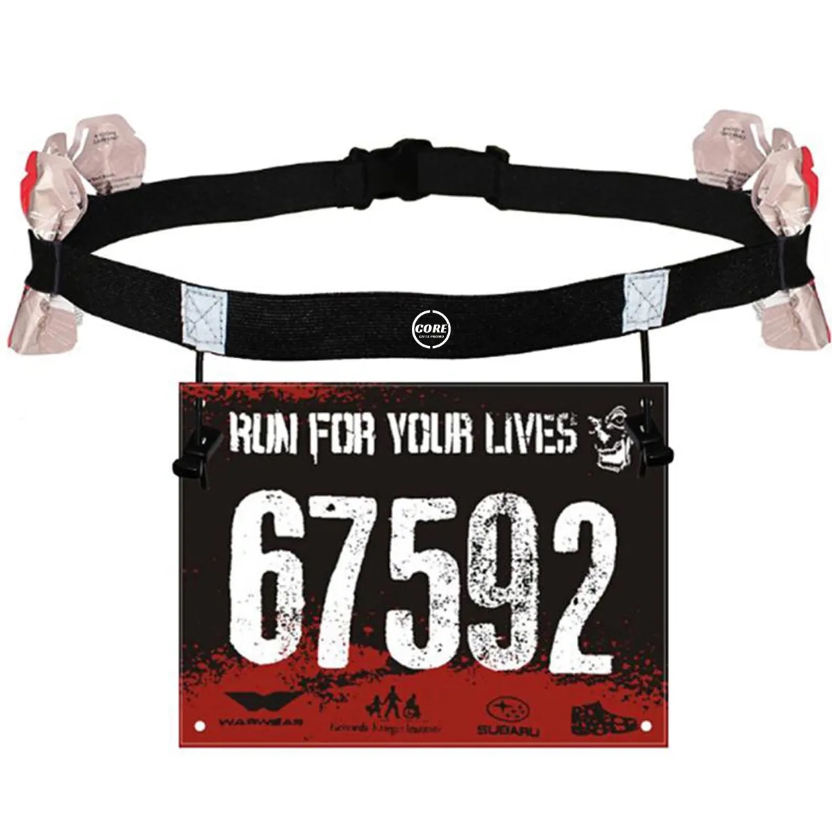 Race Number Belt with 6 Gel Loops for Running 4